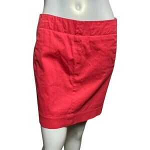 Club Monaco 6 Bright Pink Cotton Stretch Skirt with Side Zipper